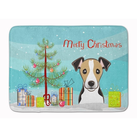 Carolines Treasures Christmas Tree and Jack Russell Terrier Machine Washable Memory Foam Mat BB1633RUG